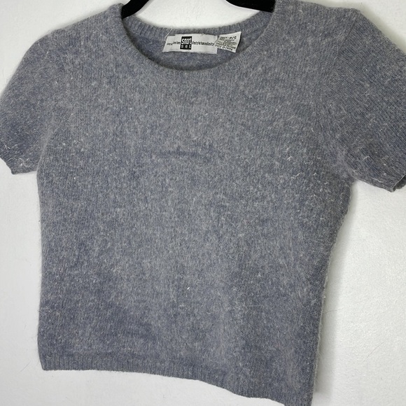 vintage Y2K fuzzy soft angora lambswool baby cropped top - Picture 5 of 6